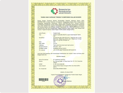 TKDN Certificate (L-NaOH)