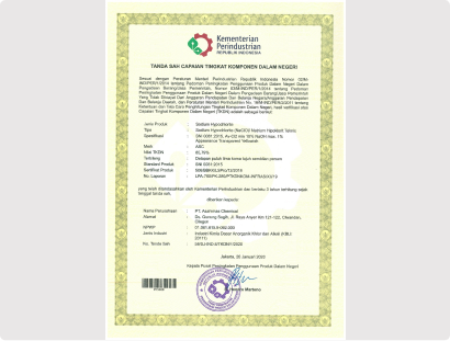 TKDN Certificate (NaClO)
