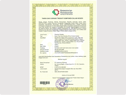 TKDN Certificate (PVC)